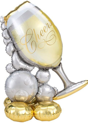 51in Anagram Airloonz Bubbly Wine Glass Balloon - Joker Party Supply
