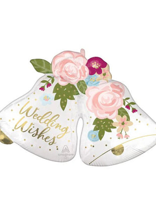 33in Anagram Satin Wedding Bells Balloon - Joker Party Supply