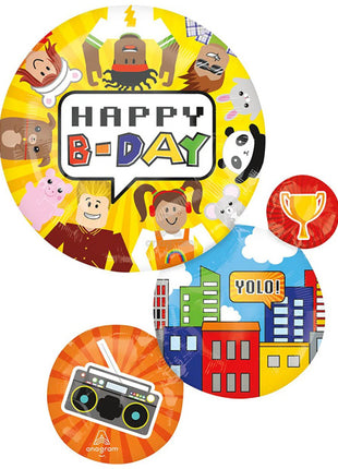 28in Anagram Party Town Balloon - Joker Party Supply