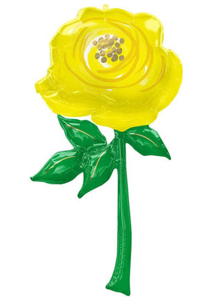 55in Anagram Yellow Flower Balloon - Joker Party Supply