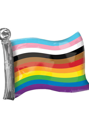 27in Anagram LGTBQ+ Rainbow Pride Flag Balloon - Joker Party Supply