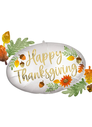 32in Anagram Satin Thanksgiving Oval Marquee Balloon