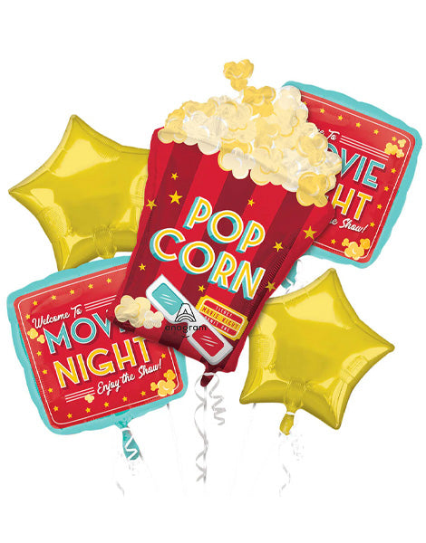 Anagram Movie Night Bouquet Balloons 5pc - Joker Party Supply