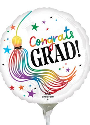 Globos divertidos de 9 pulgadas con anagramas de graduación (se requiere sellado térmico)