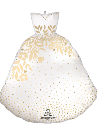 29in Anagram Wedding Dress Let's Toast Balloon - Joker Party Supply