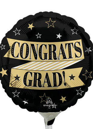 Globo de anagrama de 4 pulgadas "Felicitaciones al graduado" (se requiere sellado térmico)