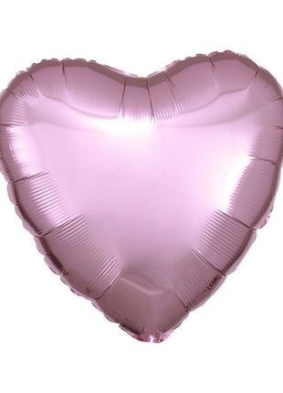 Globo de corazón rosa pastel con anagrama de 18 pulgadas
