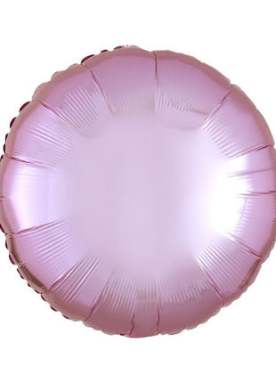 Globo redondo rosa pastel con anagrama de 18 pulgadas