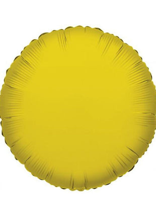 Globo redondo amarillo con anagrama de 18 pulgadas