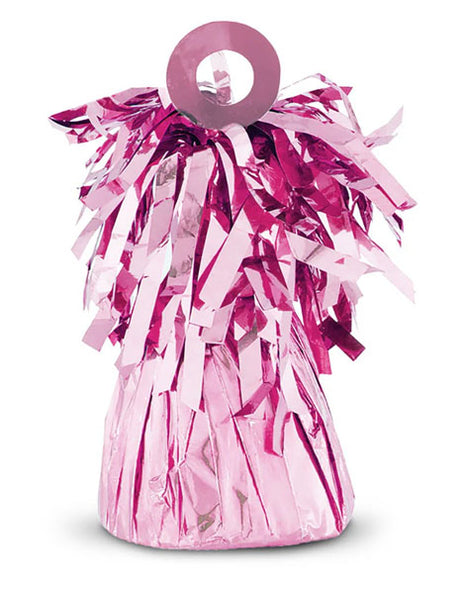 Peso para globo rosa con anagrama de 5 oz