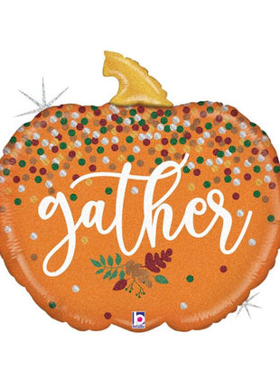 28in Betallic 28" Gather Pumpkin Balloon