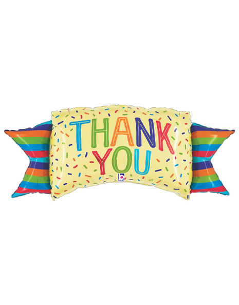 39in Betallic Thank Yo Banner Balloon - Joker Party Supply