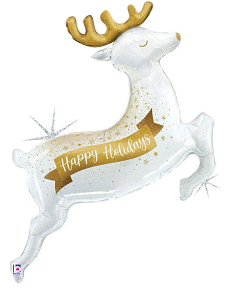 48in Betallic Glistening Holiday Reindeer Balloon - Joker Party Supply