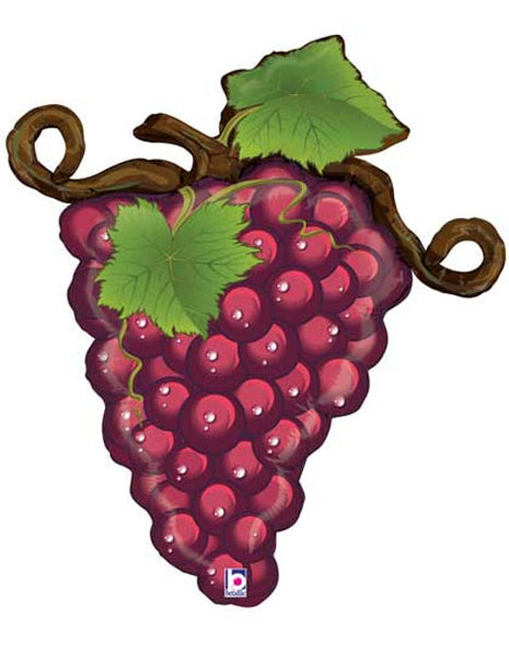 31in Betallic Red Grapes Linky Balloon
