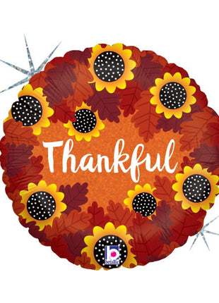 18in Betallic Thankful Holographic Balloon