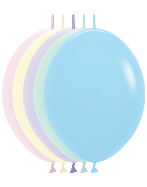 12in Sempertex Link-O-Loon Pastel Matte Assortment 50ct - Joker Party Supply