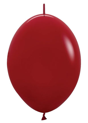 Sempertex Link-O-Loon Deluxe Rojo Imperial de 6 pulgadas, 50 unidades