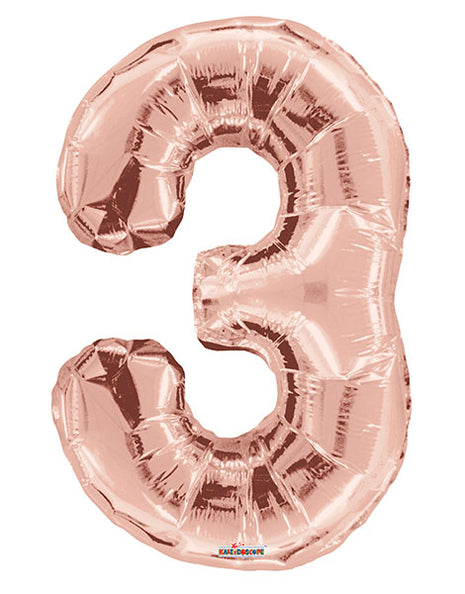 34in Conver USA Rose G Number 3 Balloon - Joker Party Supply