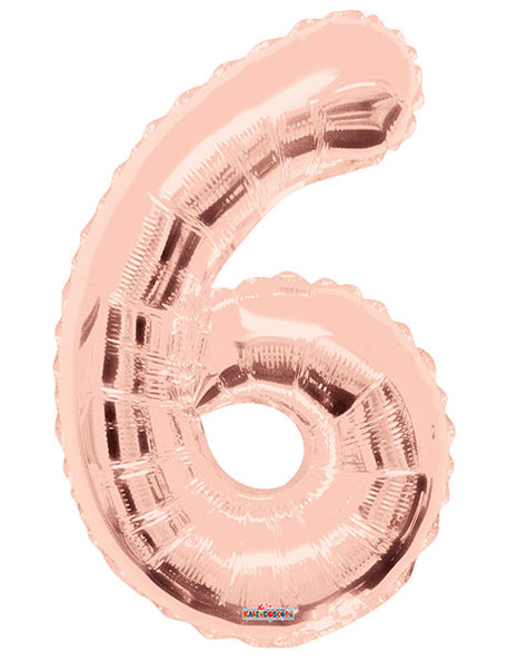 34in Conver USA Rose G Number 6 Balloon - Joker Party Supply