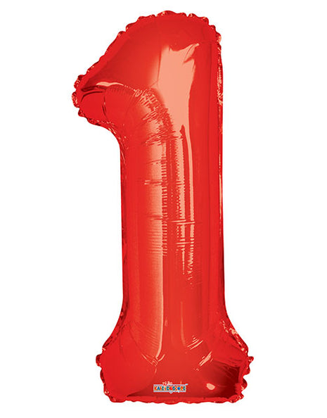 34in Conver USA Red Number 1 Balloon - Joker Party Supply