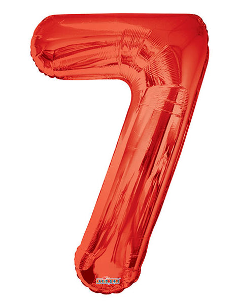 34in Conver USA Red Number 7 Balloon - Joker Party Supply