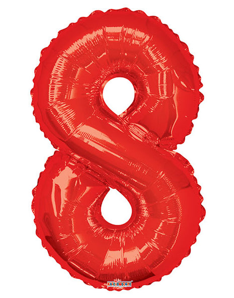34in Conver USA Red Number 8 Balloon - Joker Party Supply