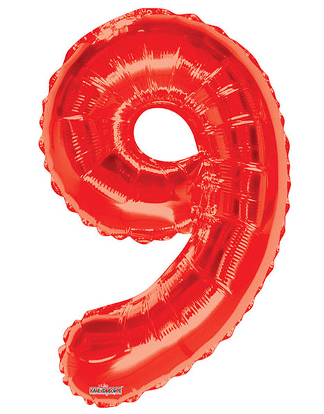 34in Conver USA Red Number 9 Balloon - Joker Party Supply