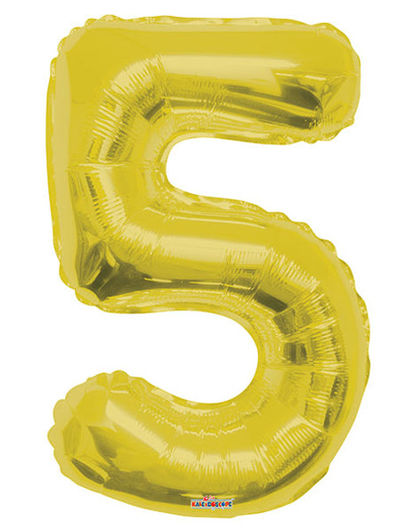 34in Conver USA Gold Number 5 Balloon - Joker Party Supply