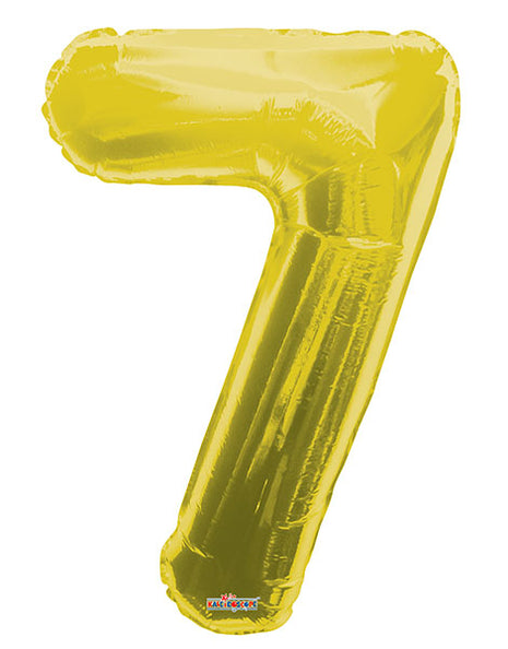 34in Conver USA Gold Number 7 Balloon - Joker Party Supply