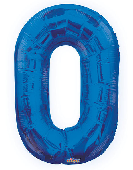 34in Conver USA Royal Blue Number 0 Balloon - Joker Party Supply