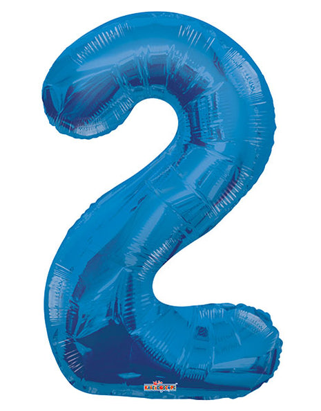 34in Conver USA Royal Blue Number 2 Balloon - Joker Party Supply