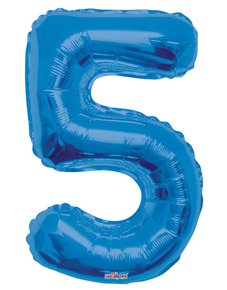 34in Conver USA Royal Blue Number 5 Balloon - Joker Party Supply
