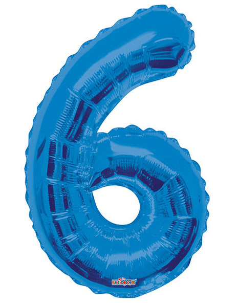 34in Conver USA Royal Blue Number 6 Balloon - Joker Party Supply