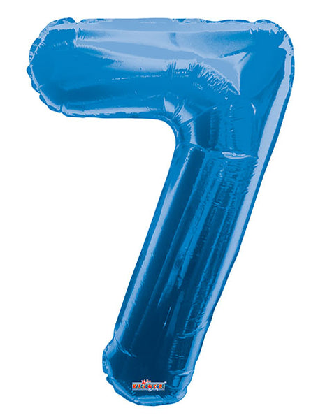 34in Conver USA Royal Blue Number 7 Balloon - Joker Party Supply