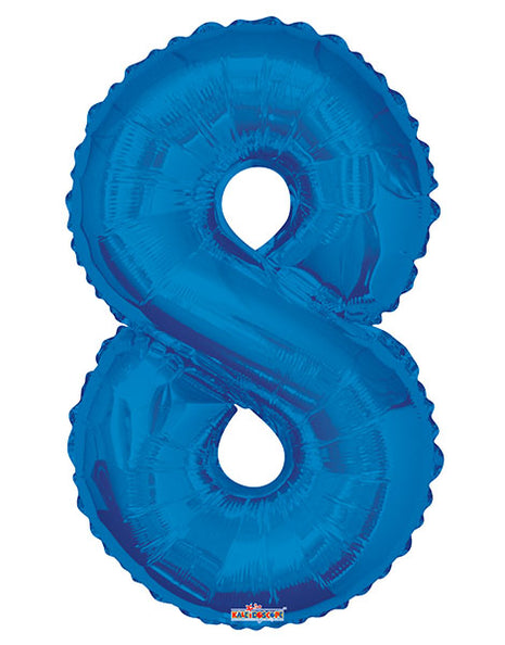 34in Conver USA Royal Blue Number 8 Balloon - Joker Party Supply
