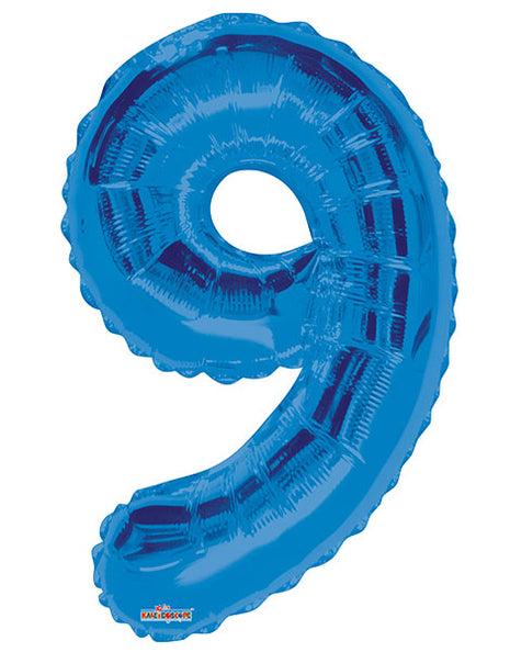 34in Conver USA Royal Blue Number 9 Balloon - Joker Party Supply