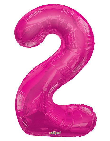 34in Conver USA Magenta Number 2 Balloon - Joker Party Supply