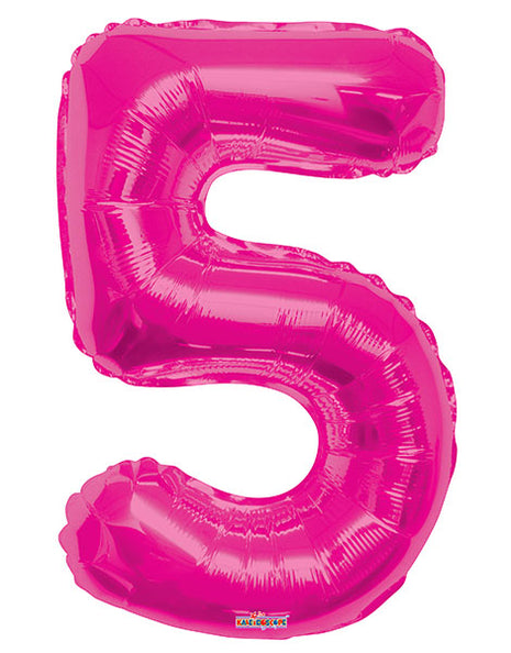 34in Conver USA Magenta Number 5 Balloon - Joker Party Supply