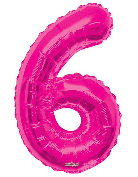 34in Conver USA Magenta Number 6 Balloon - Joker Party Supply