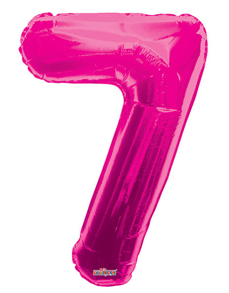 34in Conver USA Magenta Number 7 Balloon - Joker Party Supply