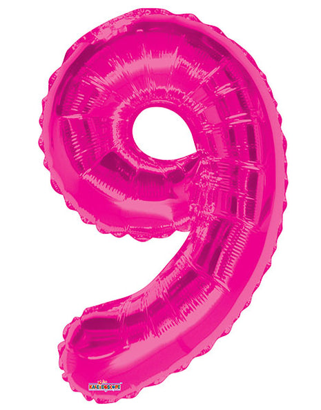 34in Conver USA Magenta Number 9 Balloon - Joker Party Supply