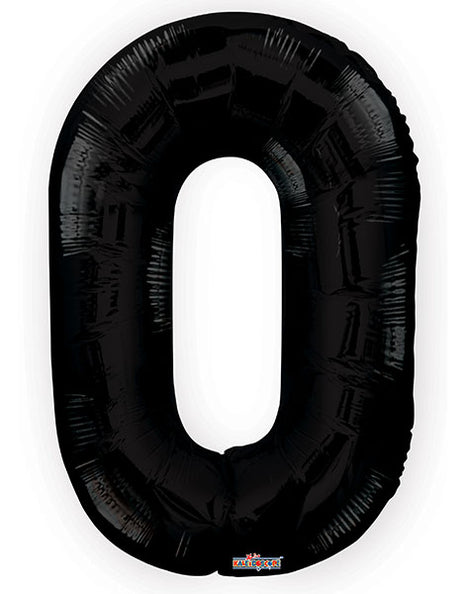 34in Conver USA Black Number 0 Balloon - Joker Party Supply