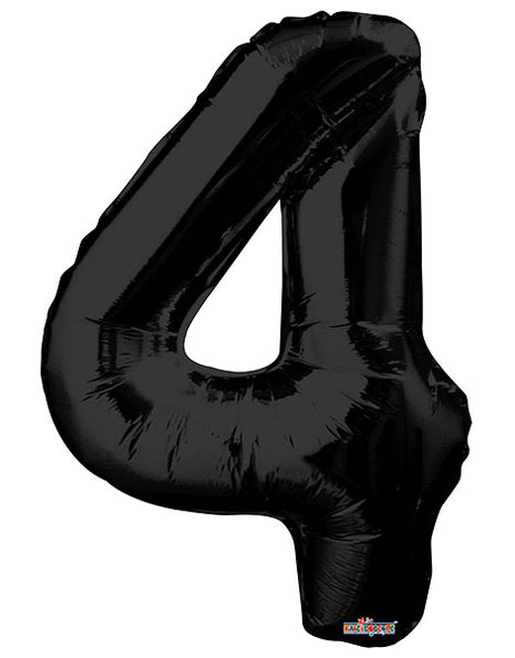 34in Conver USA Black Number 4 Balloon - Joker Party Supply