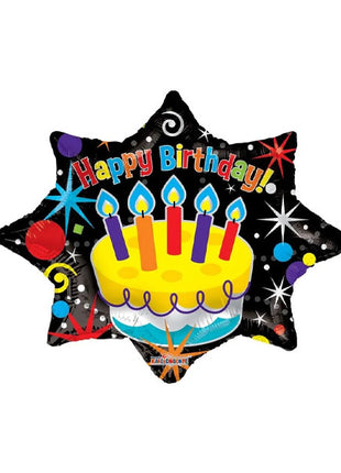 Globo de explosión de feliz cumpleaños ConverUSA de 28 pulgadas