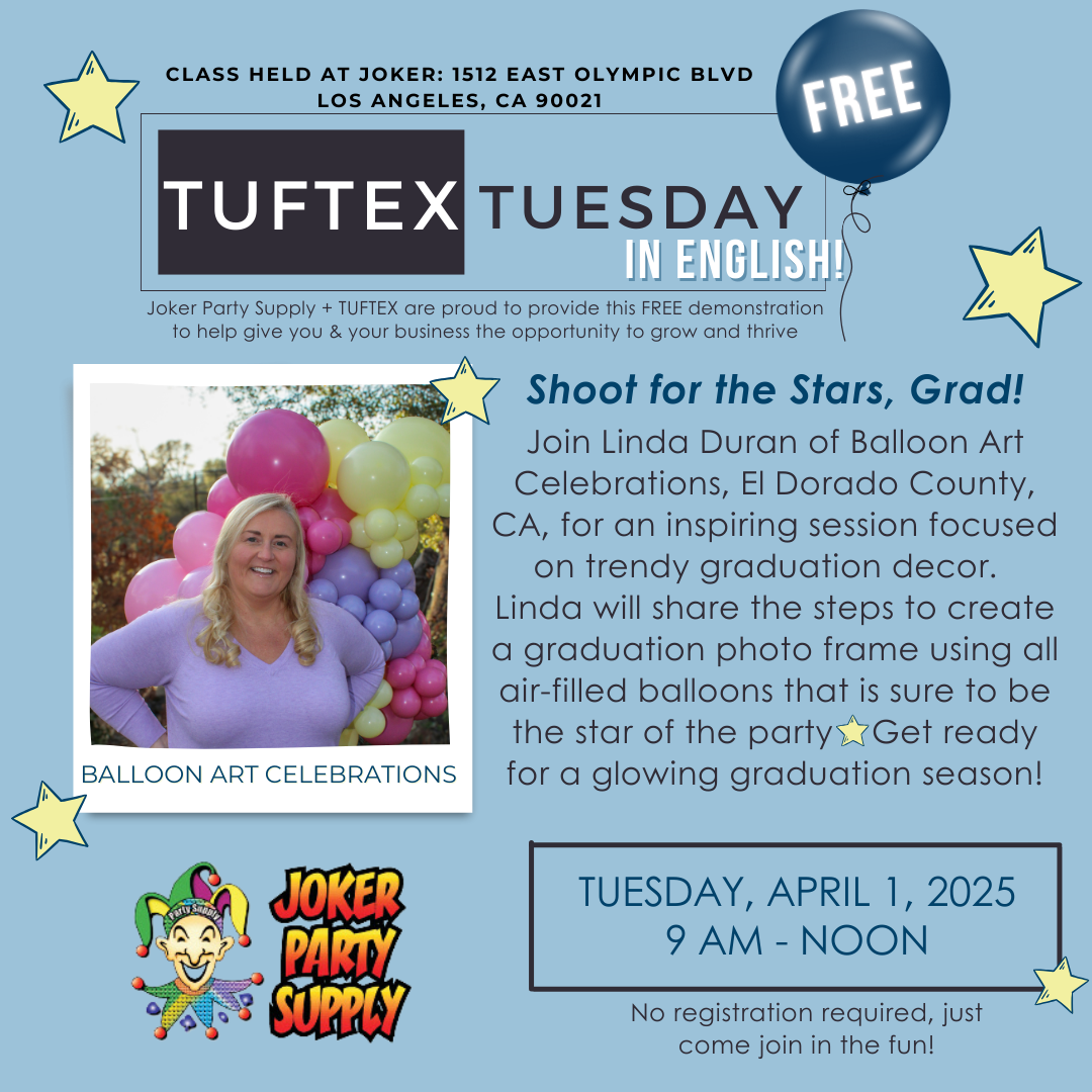 Tuftex Tuesday with LINDA DURAN - Joker Party Supply