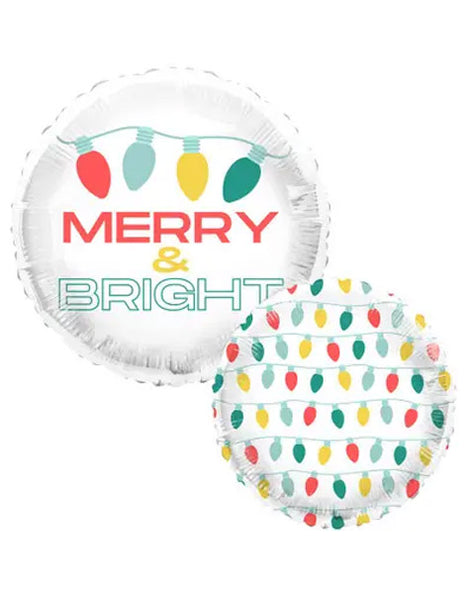 18in Tuftex Christmas Merry And Bright Balloon - Joker Party Supply