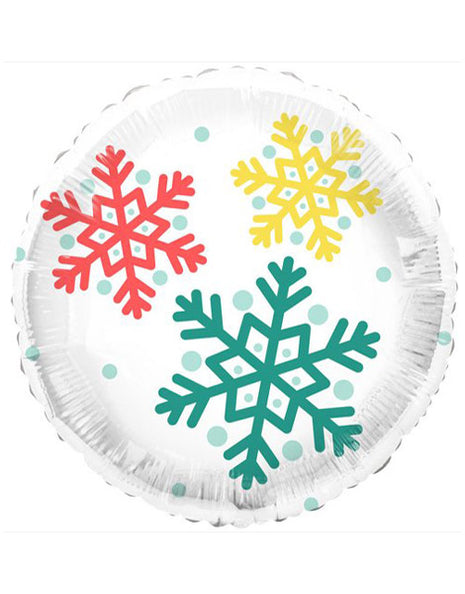 18in Tuftex Christmas Feelin Festive Snowflake Balloon - Joker Party Supply