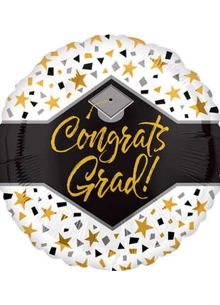 Globo de estrellas de felicitaciones de graduado de 18 pulgadas