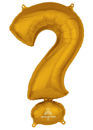 36in Anagram Gold ? Symbol Balloon - Joker Party Supply