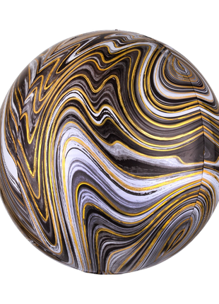 16in Anagram Black Marblez Orbz Balloon - Joker Party Supply